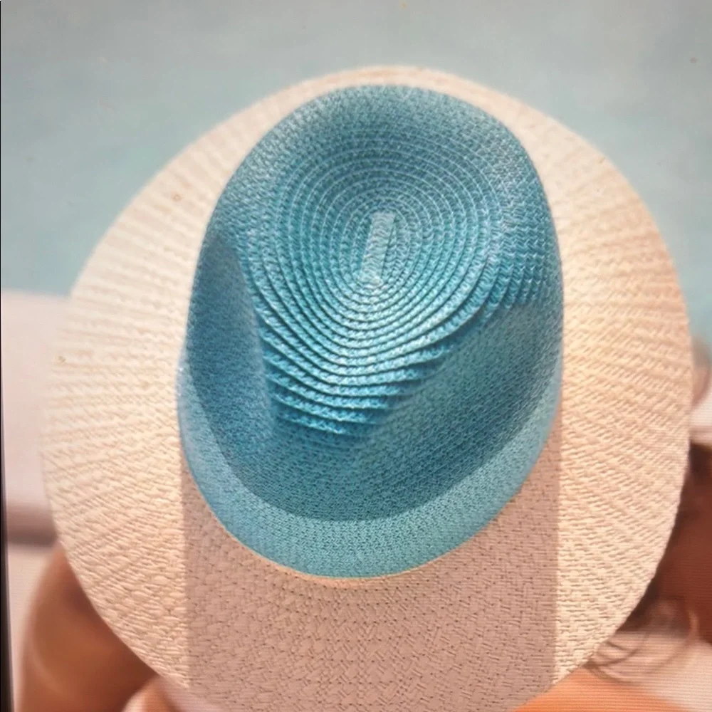 Shiraleah Blue and Tan Andrea Summer Hat - Picture 3 of 5